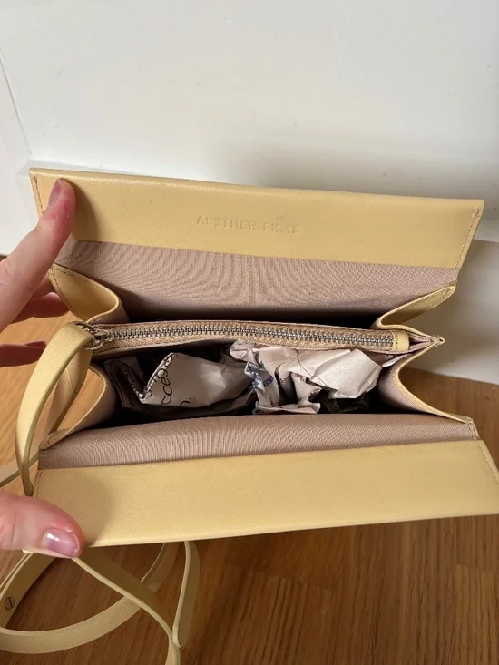 Aesther Ekme Square Pouch Shoulder and Wrist Bag Butter Yellow - Picture 3 of 3